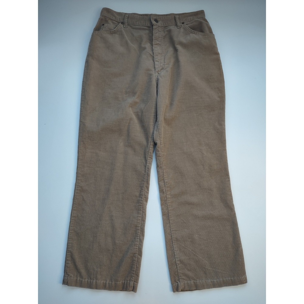 Vintage Lee Riders Womens Brown Corduroy Pants Size 18 Made in USA‎